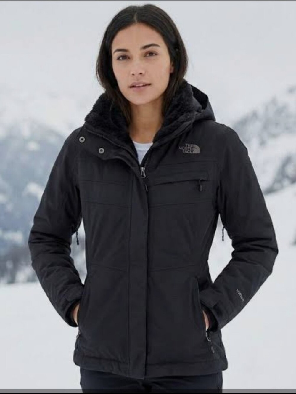 The North Face Women's Black Insulated Hooded Jacket